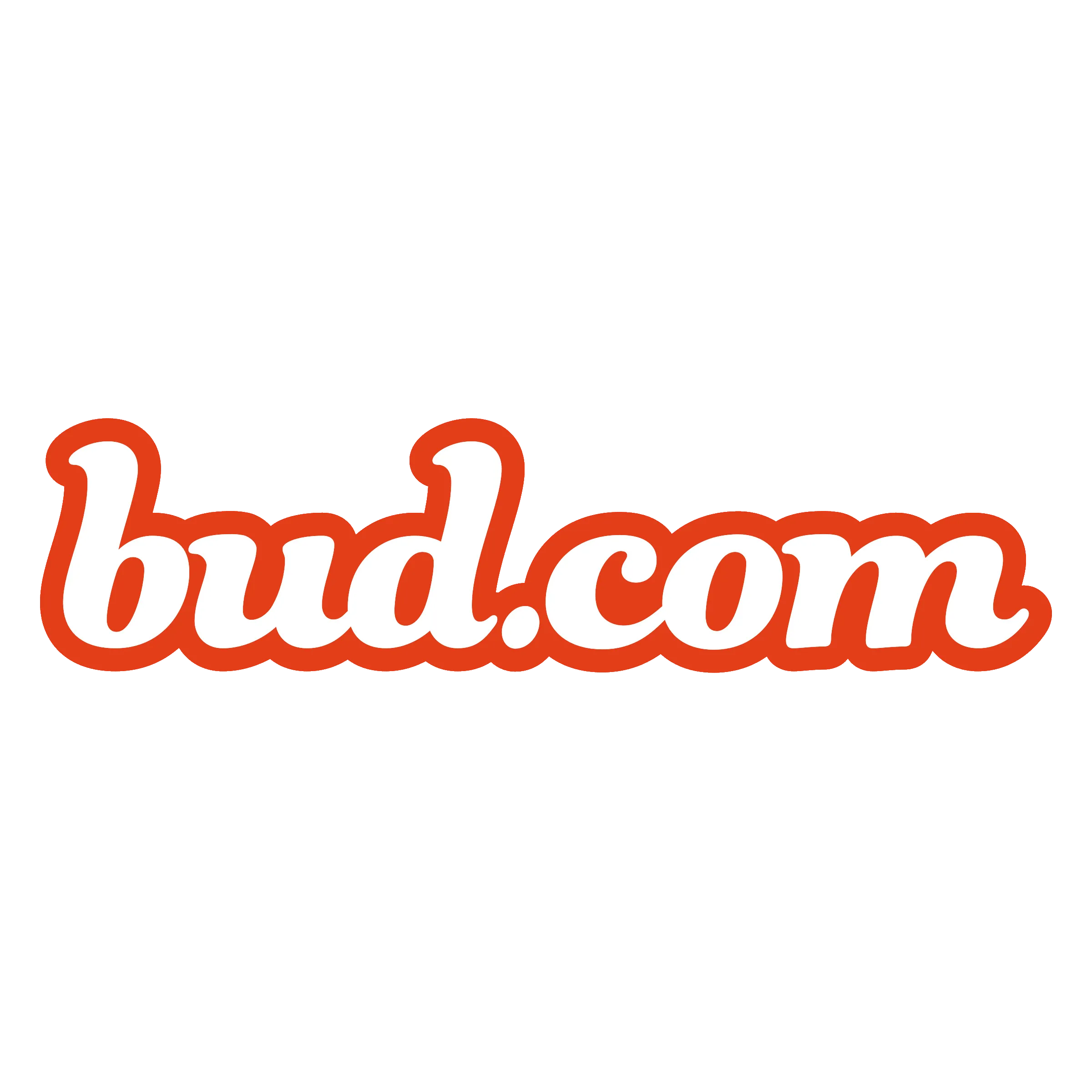 bud.com cannabis delivery logo with orange outline